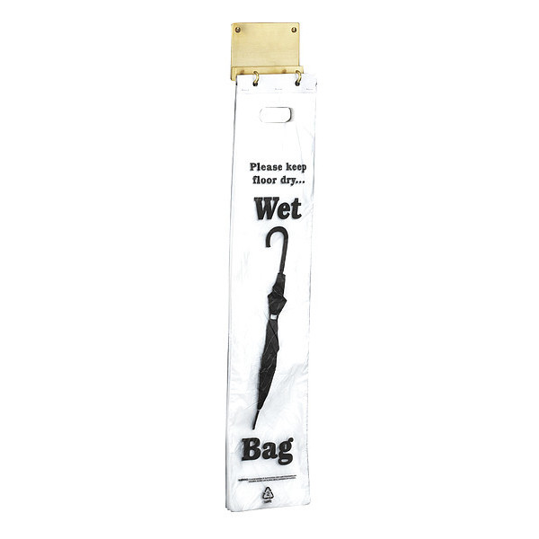 Glaro Wet Umbrella Bag Holder, Brass, Width: 6 in WVB11BE