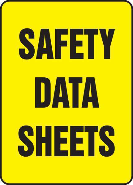 Accuform Safety Data Sheets Safety Sign, 14 in Height, 10 in Width, Rectangle MCHM517XP
