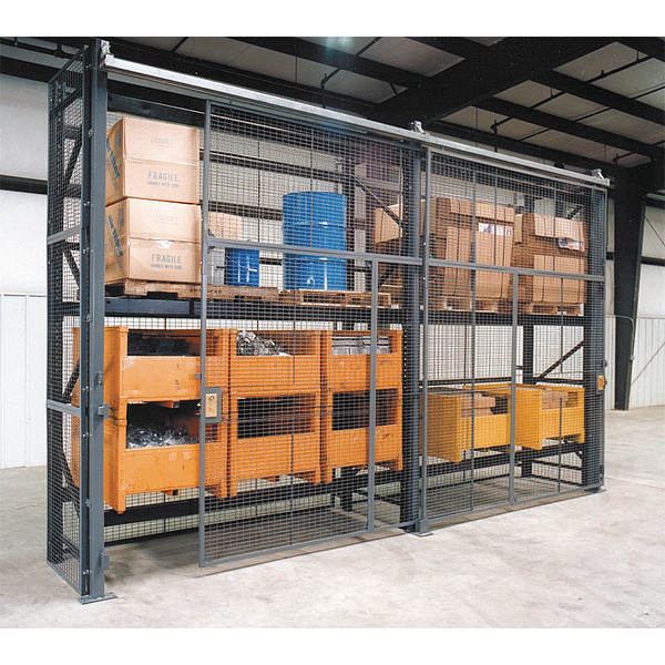 Wirecrafters Pallet Rack Encl, 3 Bay, 120inW, 48inBaseD RE91048SD3