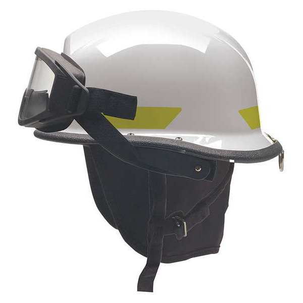 Bullard Fire Helmet, Quick Release 3-Point, White URXWHGFP4