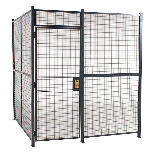 Rapidwire Welded Partition Cage, 16ft. 8inW, 3 Sided 161638W