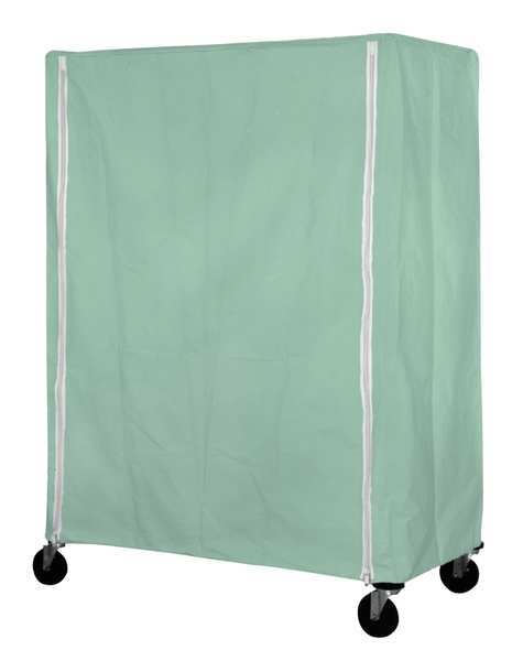 Eagle Group Cart Cover, 48x24x74, Green, Nylon, Zipper CZC-74-2448-LG