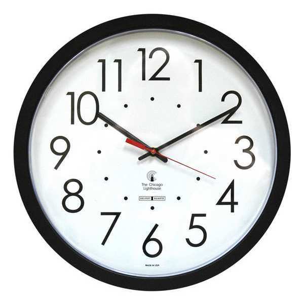 Zoro Select 14-1/2" Analog Wall Clock, Black 67800603