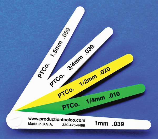 Assembly Tool Feeler Gauge, 0.157 In Thick, 4 In L Blade L - 512