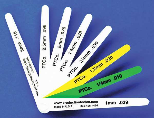 Assembly Tool Feeler Gauge, 0.452 In Thick, 4 In L Blade L - 812