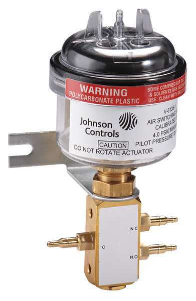 Johnson Controls Air Switching Valve, 1/4 in Barb, 15 to 19 psi V-6135-3