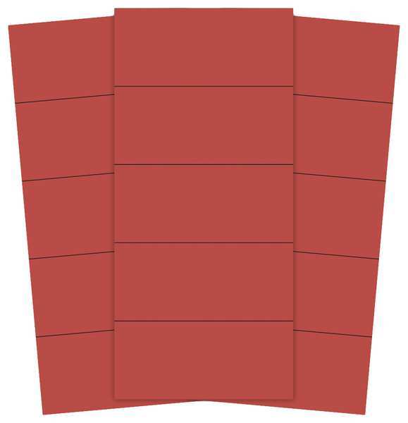 Magna Visual Magnetic Strips, Pre-Cut, 2 in., Red, PK25 PMR-723