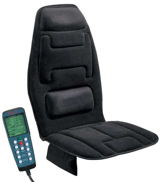 Relaxzen 60-2926XP 5-Motor Massage Seat Cushion with Heat Black