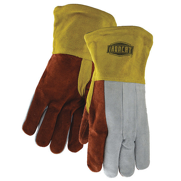 Ironcat Welder Gloves, Leather, Split Foundry, PK12 2086GLF