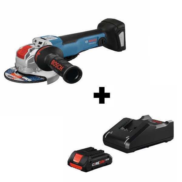 Bosch Cordless Grinder Kit, 18V GWX18V-50PCN + GXS18V-15N15