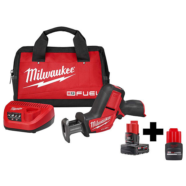 Milwaukee Tool M12 FUEL HACKZALL Kit, M12 CP2.5 Battery 2520-21XC, 48-11-2425
