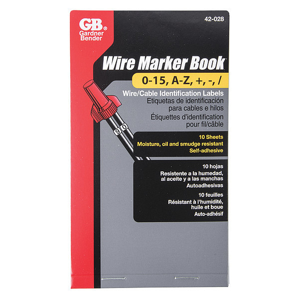 Gardner Bender Wire Markers (A-Z, 0-15, symbols) 42-028