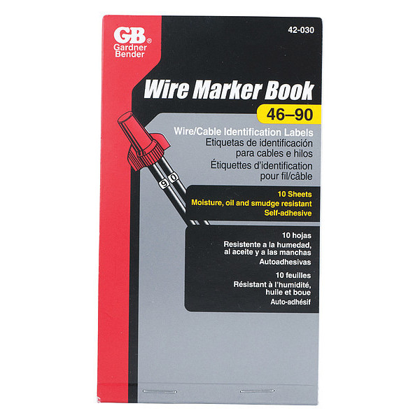 Gardner Bender Wire Markers (numbers 46-90) 42-030