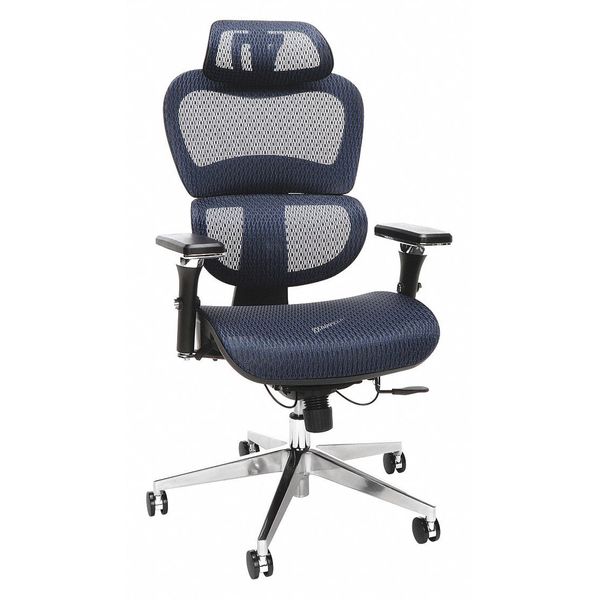 Ofm Office Chair, Mesh, 17.24" Height, Adjustable Arms, Blue 540-BLU