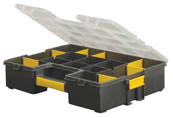 Stanley Adjustable Compartment Box with 14 compartments, Plastic, 3-3/7