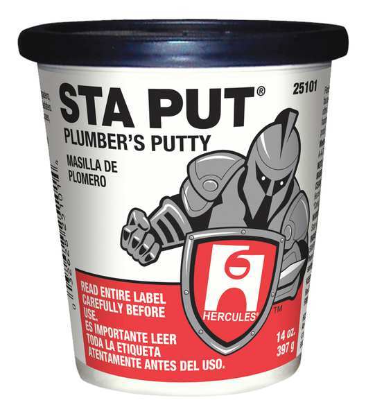 Oatey Off-White STA PUT® Plumber's Putty, 14 oz. Bucket 25101