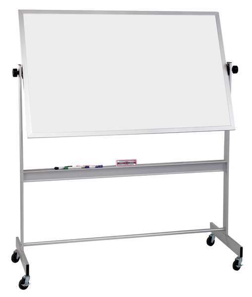 Mooreco 48"x96" Magnetic, Reversible Porcelain Whiteboard, Gloss, Board Color: White 668AH-DD