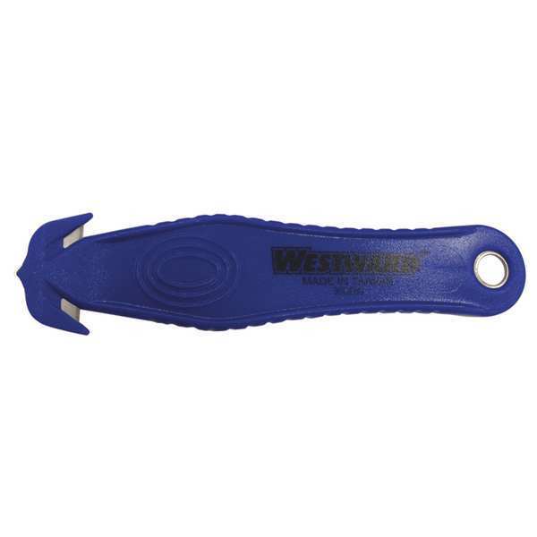 Westward 39CE80 Safety Cutter, Disp, 5-3/8 in, Blue, PK10