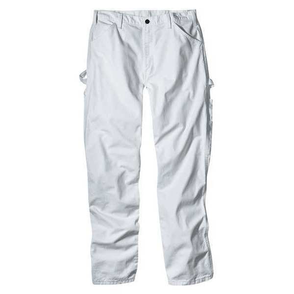 Dickies Painters Pants, Cotton Drill, White, 32x34 2953WH 32 34