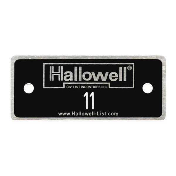 Hallowell Number Plate, Numbers 11 to 25, Aluminum NPH11-25