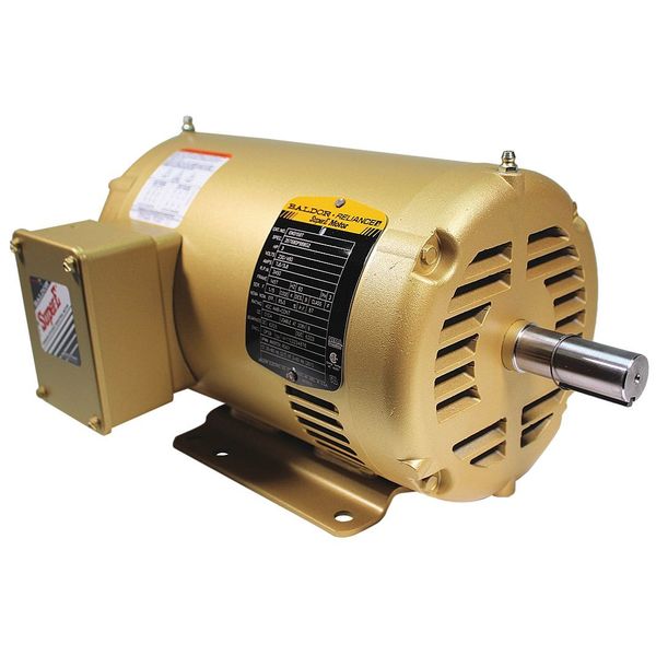 Baldor-Reliance 3-Phase General Purpose Motor, 3 HP, 145T Frame, 230/460V AC Voltage, 3,450 Nameplate RPM EM3158T