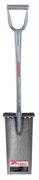 Razor-Back Not Applicable 14 ga Garden Spade Shovel, Steel Blade, 29 in L Silver Steel Handle 163105000GR