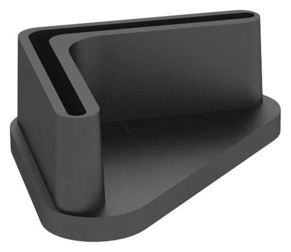 Tennsco Footplate for Shelving, 1-1/2 in D x 1-1/2 in W x 3/4 in H, Nylon EURNF