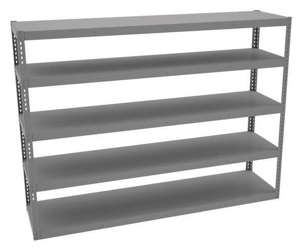 Tennsco Boltless Shelving Unit, 24-5/8"D x 96-5/8"W x 72"H, 5 Shelves, Carbon Steel RXHS-962472