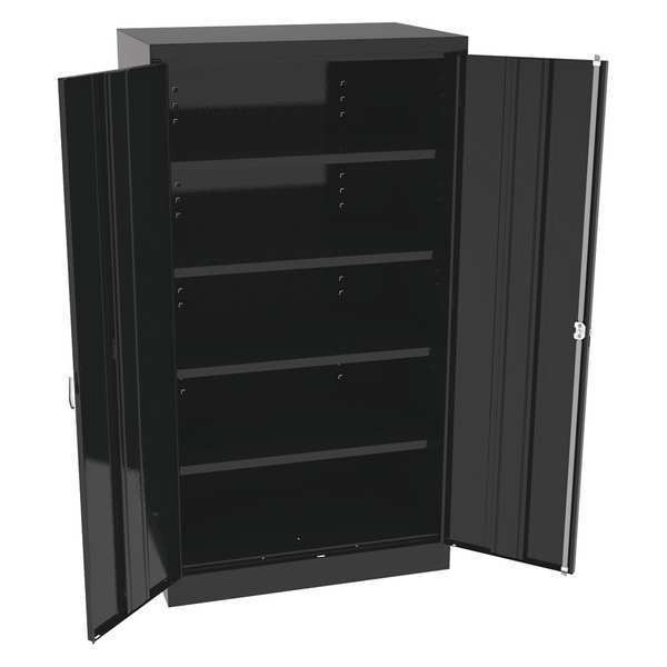 Tennsco 24 ga. Carbon Steel Storage Cabinet, 36 in W, 66 in H, Stationary 6624DHBK