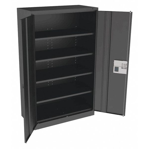 Tennsco 20 ga. Carbon Steel Storage Cabinet, 48 in W, 78 in H, Stationary J2478SUELBK
