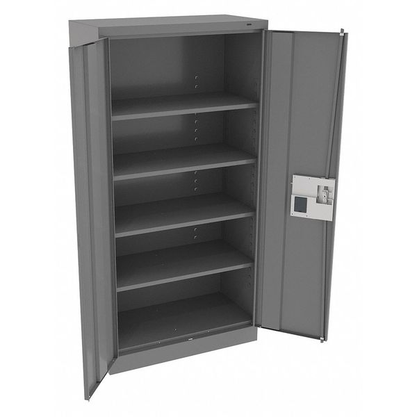 Tennsco 24 ga. Carbon Steel Storage Cabinet, 36 in W, 72 in H, Stationary 7218ELMG