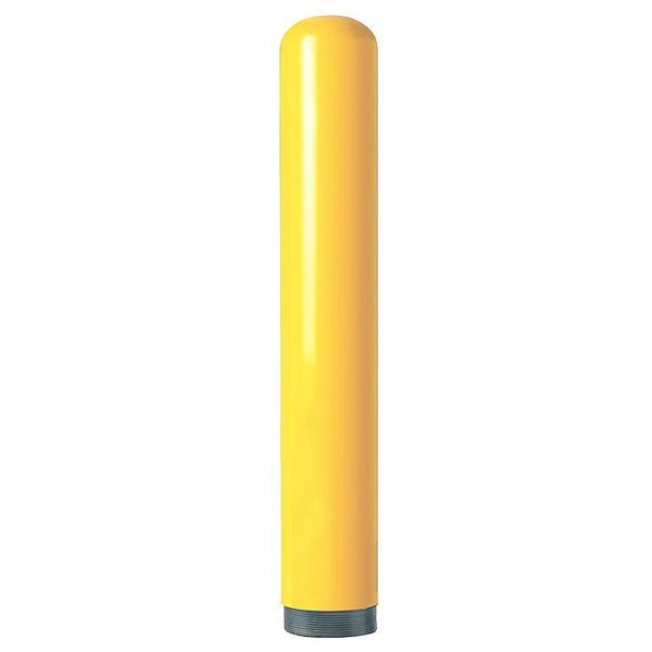 Post Guard Bollard, Threaded, Bolt Down, 4x32, Yellow ENC PC432