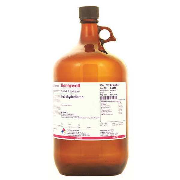 Honeywell Burdick & Jackson Tetrahydrofuran, 4L, HPLC Grade, C4H8O, PK4 AH340-4