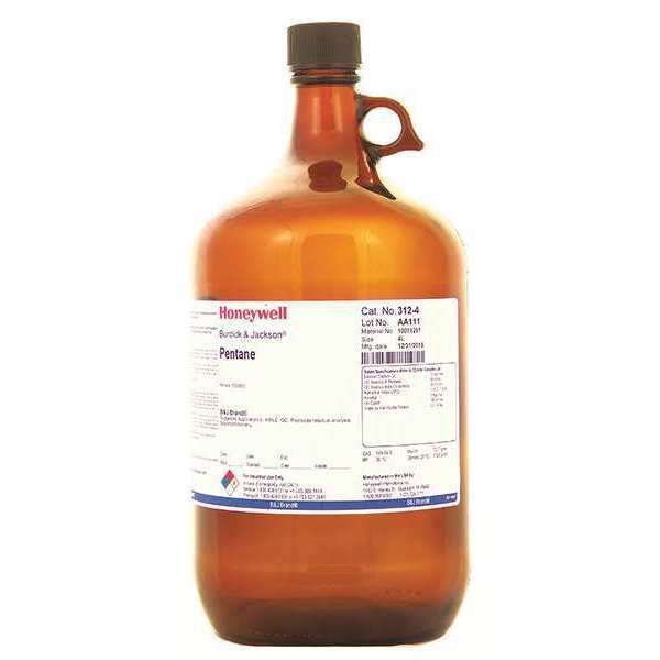 Honeywell Burdick & Jackson Pentane, 4L, Analytical Grd, CH3CH23CH3, PK4 312-4