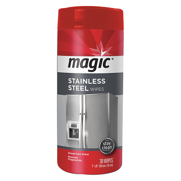 Magic Stnlss Steel Clner, 30 Wipes Per Canister 3060
