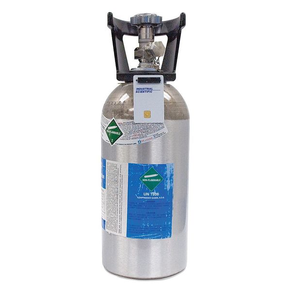 Industrial Scientific Cal Gas, CO, H2S, O2, LEL Pentane, 650L 18109159