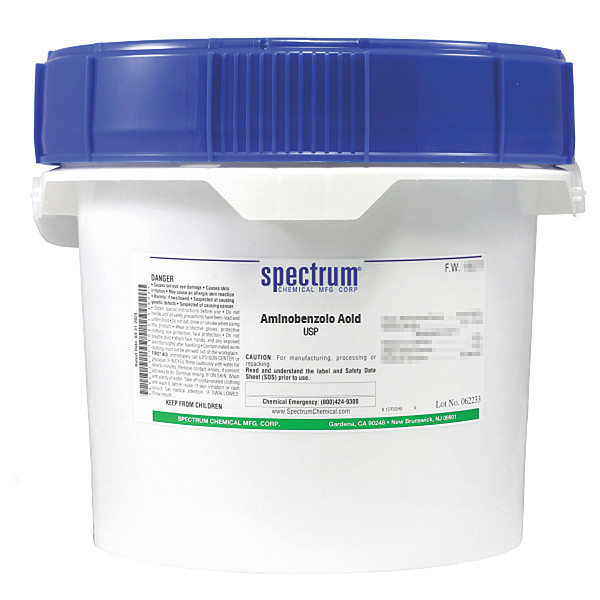 Spectrum Aminobenzoic Acid, USP, 2.5kg AM150-2.5KG13