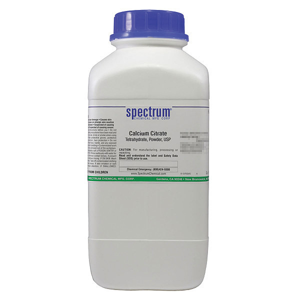 Spectrum Calcium Citrate, Tetrahydrate, USP, 2.5kg C1102-2.5KG13