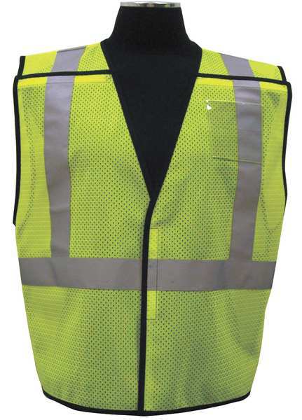 Kishigo L/XL Class 2 High Visibility Vest, Lime 1805-L-XL