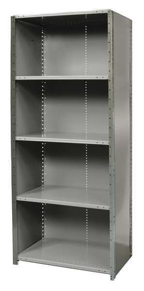 Hallowell Metal Shelving Unit, 18"D x 36"W x 87"H, 5 Shelves, Steel F5520-18HG