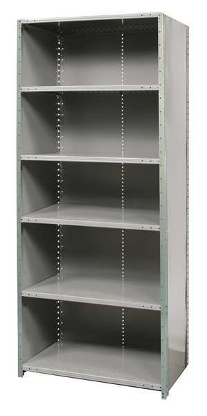 Hallowell Metal Shelving Unit, 18"D x 36"W x 87"H, 6 Shelves, Steel F7521-18HG