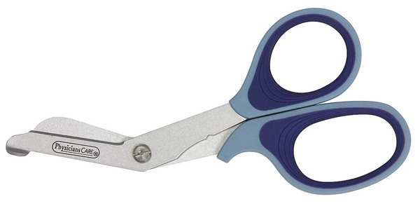 Physicianscare Scissors, 7 In. L, Silver, Rounded, Titanium 90293