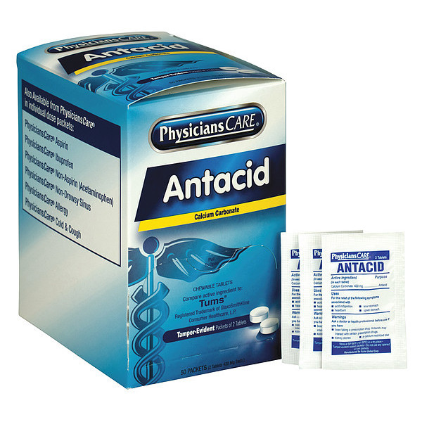 Physicianscare Antacid, Tablet, 420mg, PK50 90089