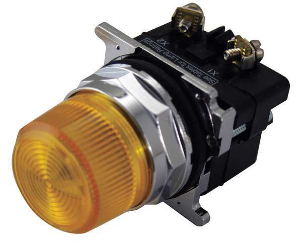 Eaton Cutler-Hammer Pilot Light, 24VAC, Yellow 10250T206NC3N