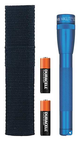 Maglite Blue No incandescent Industrial Handheld Flashlight, Alkaline AA, 14 lm M2A11HK