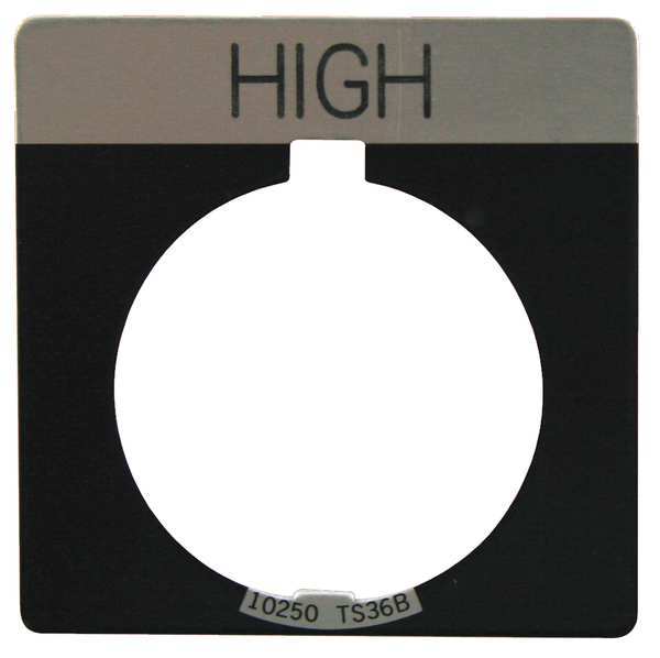 Eaton Legend Plate, Square, High, Black 10250TS16