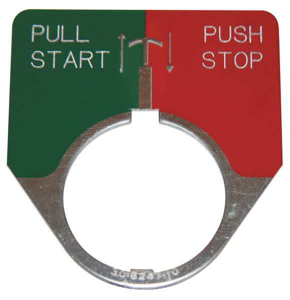 Eaton Cutler-Hammer Legend Plate, Push/Pull, Start/Stop 10250TR3