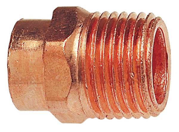 Nibco 1/4" NOM C x 1/2" MNPT Copper Adapter 604R 1/4X1/2