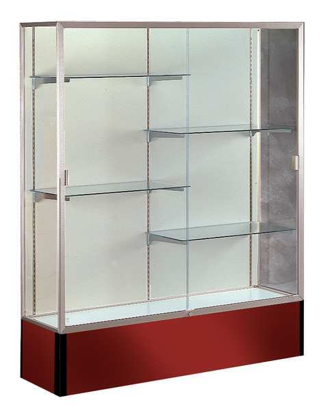 Ghent Display Case, 72X48X16, Maroon, Package Quantity: 1 374PB-SN-MN
