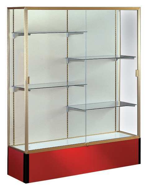 Ghent Display Case, 72X48X16, Red 374PB-GD-RD